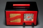 Motorola Catalin ”S-Grill” Radio 51x15 Rare Red + Black Art Deco Beauty